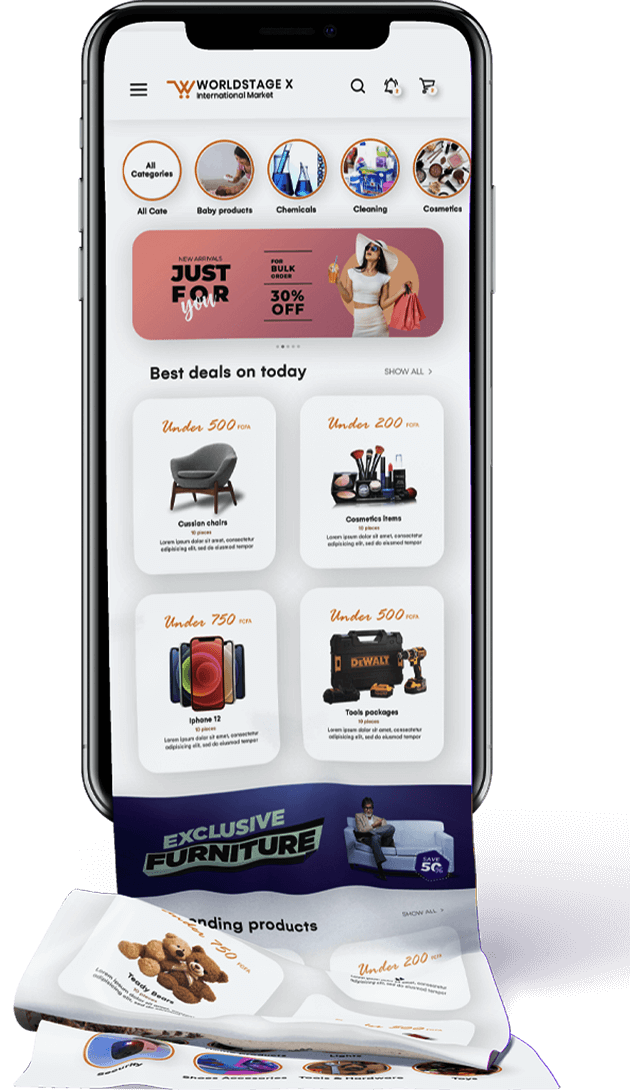 Mobile app showcasing the best online deals, featuring a user-friendly interface and attractive offers for shoppers.