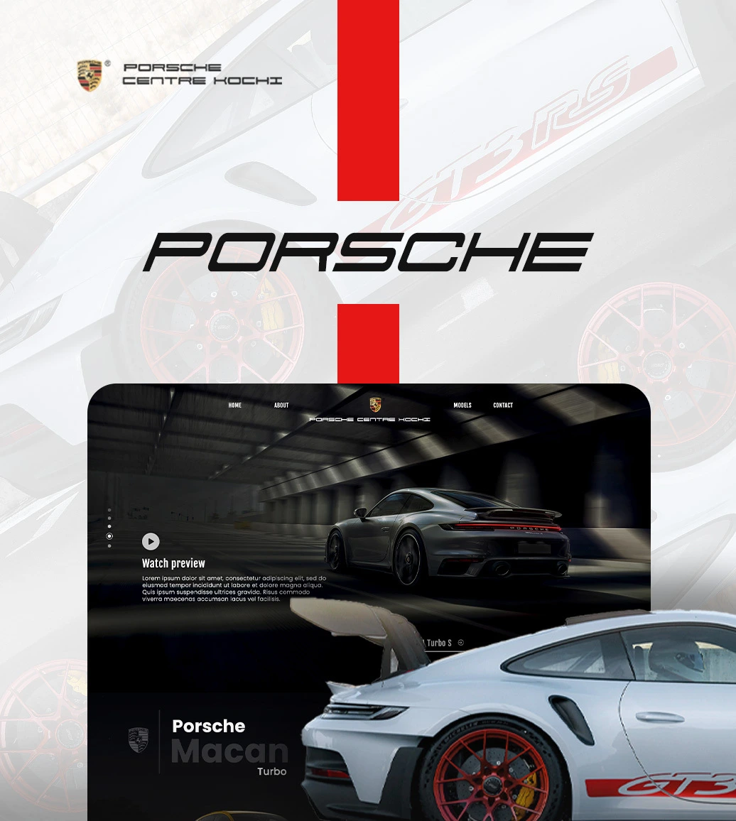 Website development of Porsche kochi