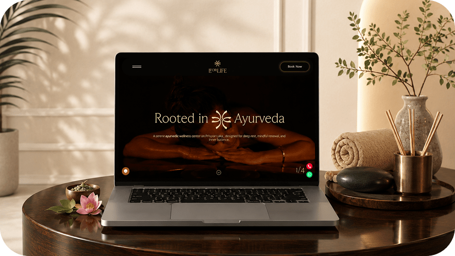 L for Life home page design