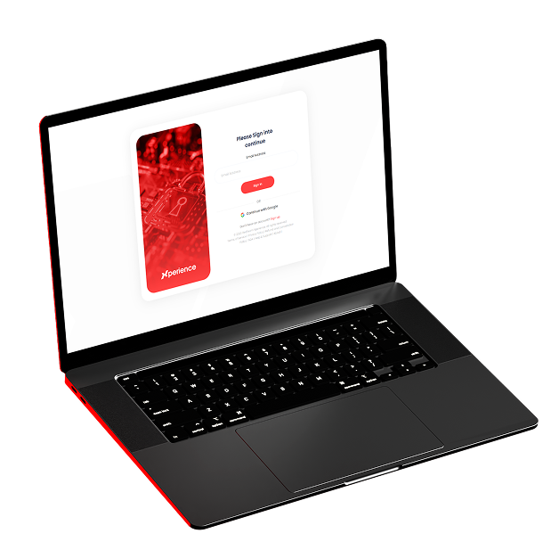 Laptop mockup representing the learning platform foundation