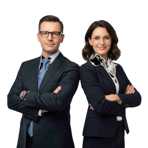 Professional man and woman representing the RedTeam team