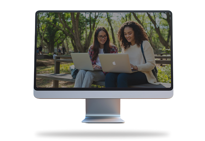 Cybersecurity learning platform preview on a desktop display