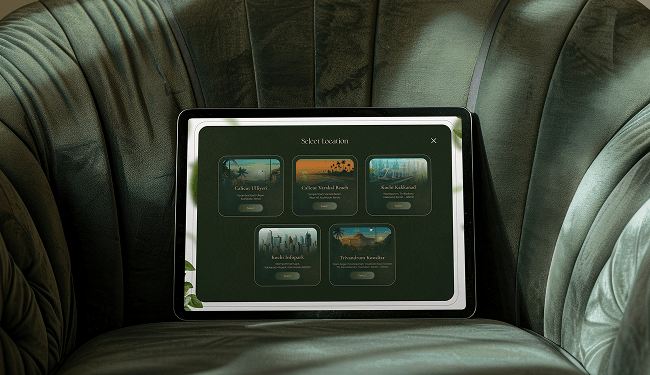 Samedha website mockup screen 3